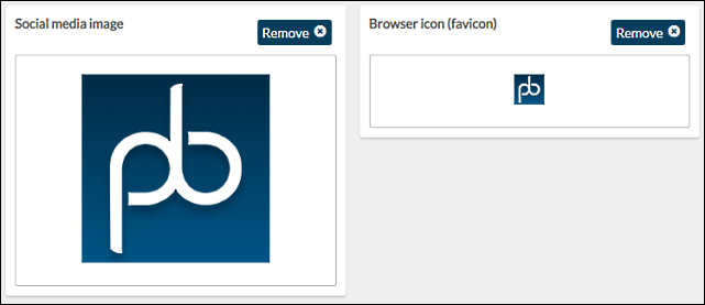 showing brand image remove button