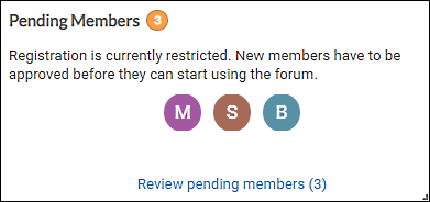 pending members widget